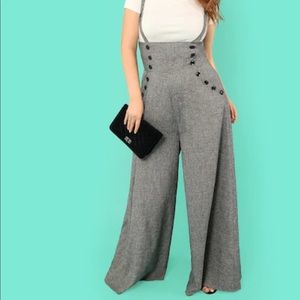 SHEIN Plus high waist detail flare jumpsuit
